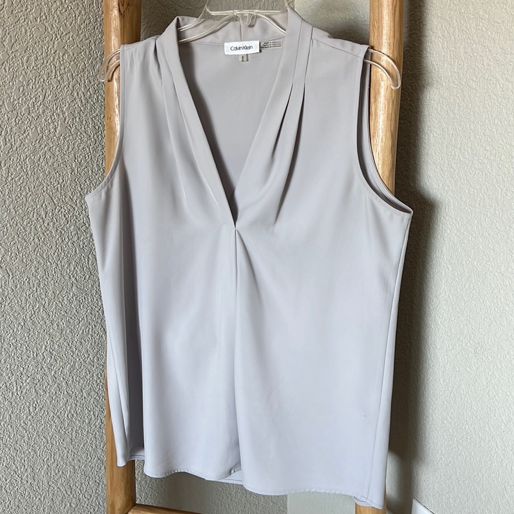 Calvin Klein Gray Blouse - Size M